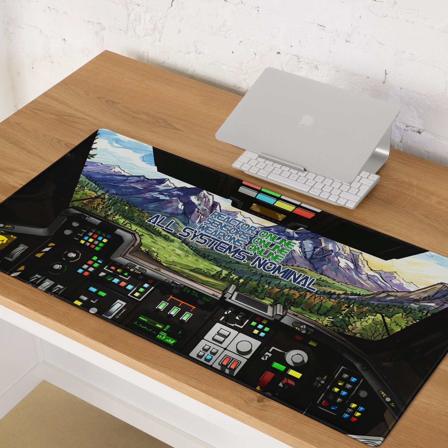 All Systems Nominal Cockpit Desk Mat