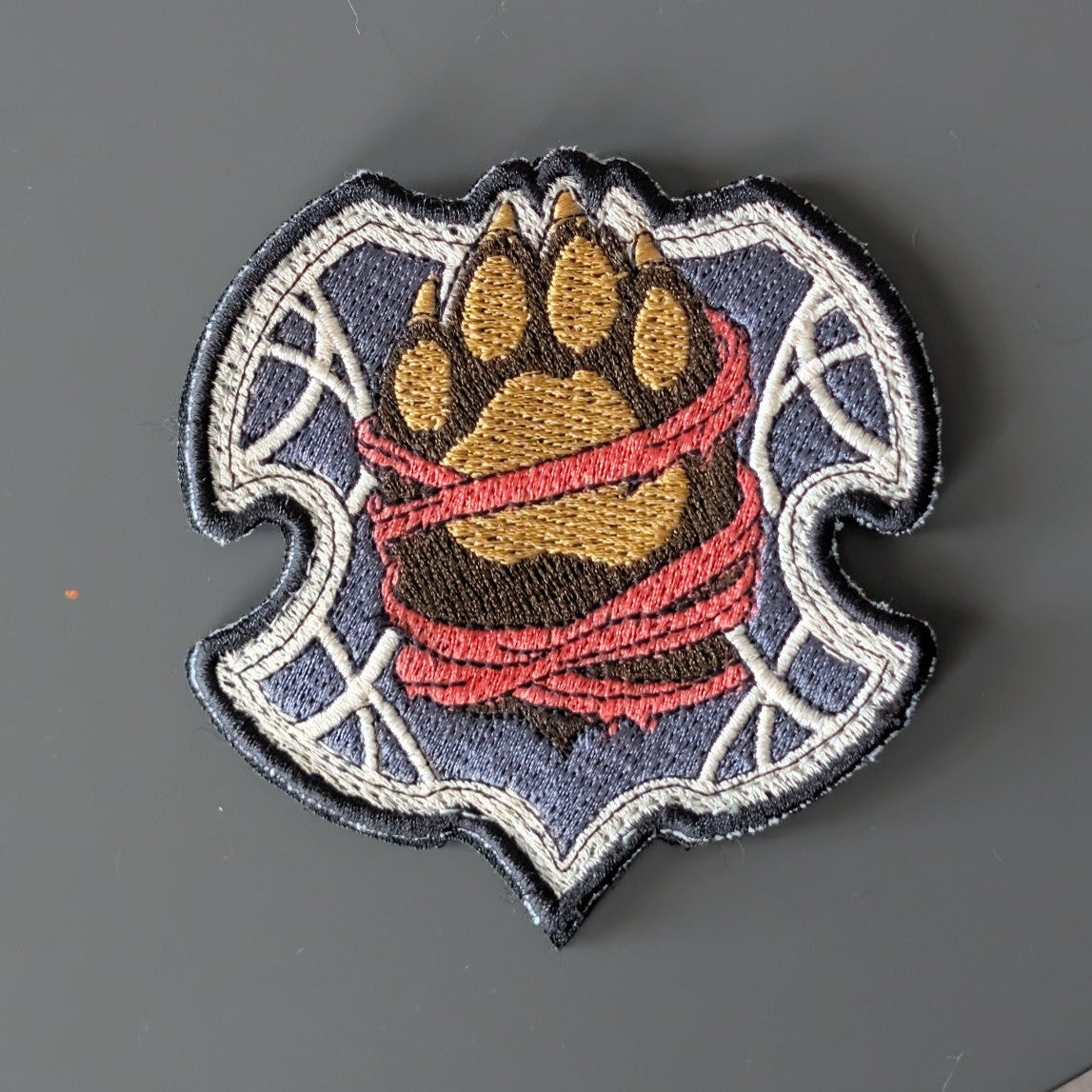 "Ol' Dumbrey" Bear Paw Shield Embroidered Morale Patch | 4" Hook & Loop