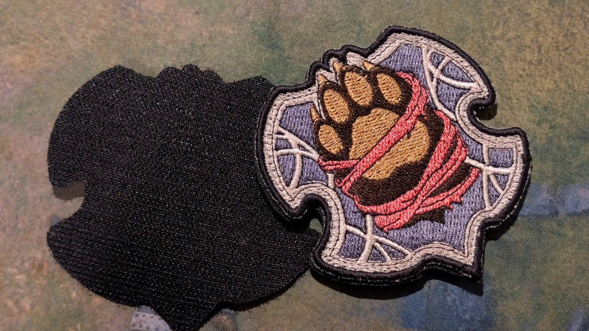 "Ol' Dumbrey" Bear Paw Shield Embroidered Morale Patch | 4" Hook & Loop