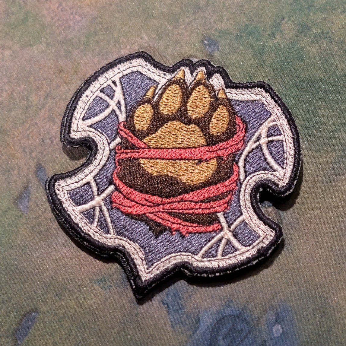 "Ol' Dumbrey" Bear Paw Shield Embroidered Morale Patch | 4" Hook & Loop