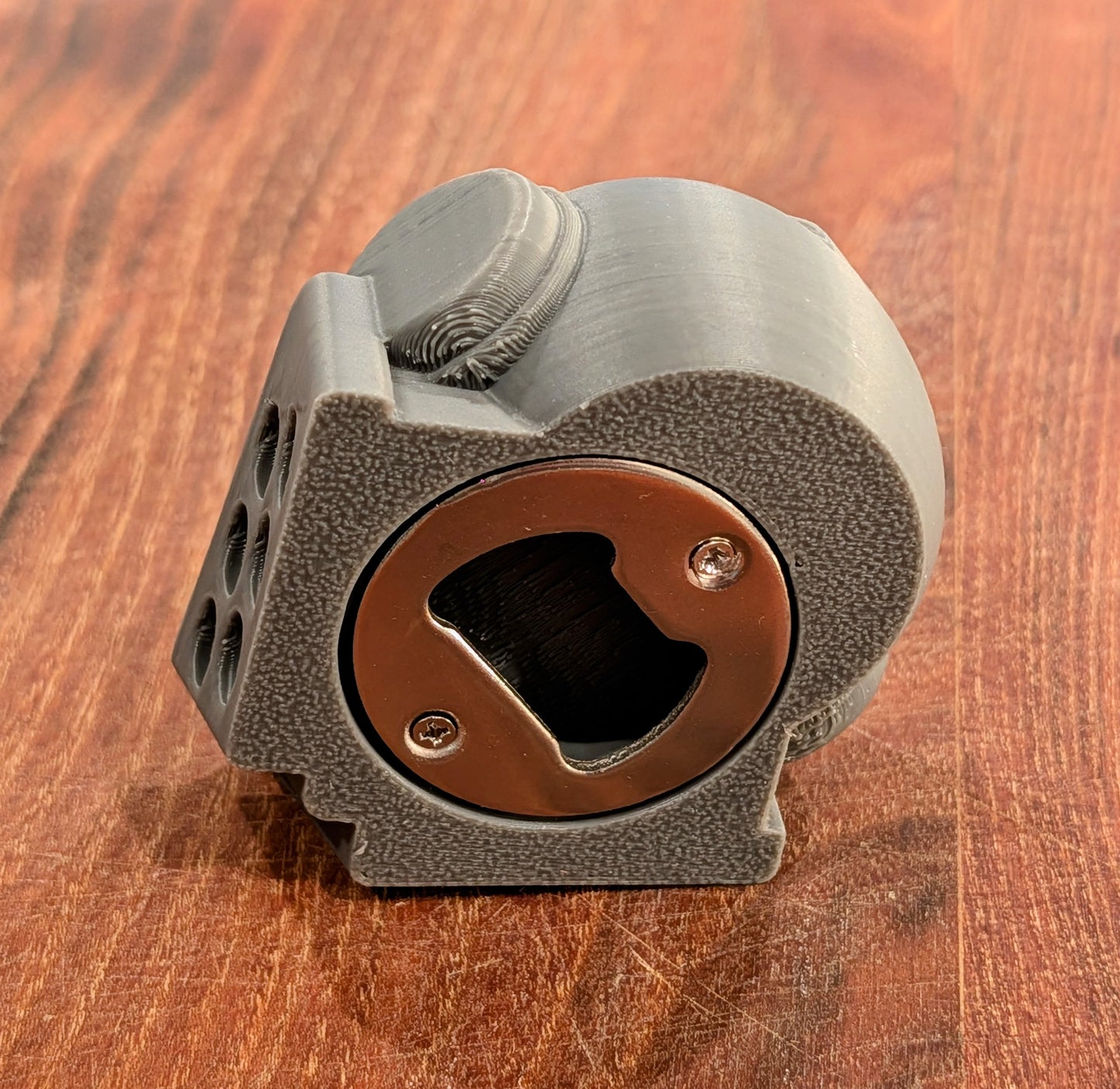 Industrial Steam-Mech Head Bottle Opener | 3D Printed Grimdark Sci-Fi Barware