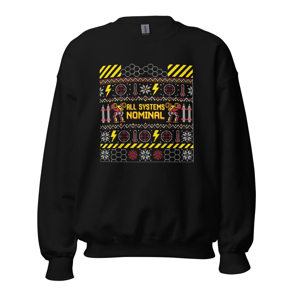 "All Systems Nominal" Ugly Sweater Graphic Crewneck Sweatshirt