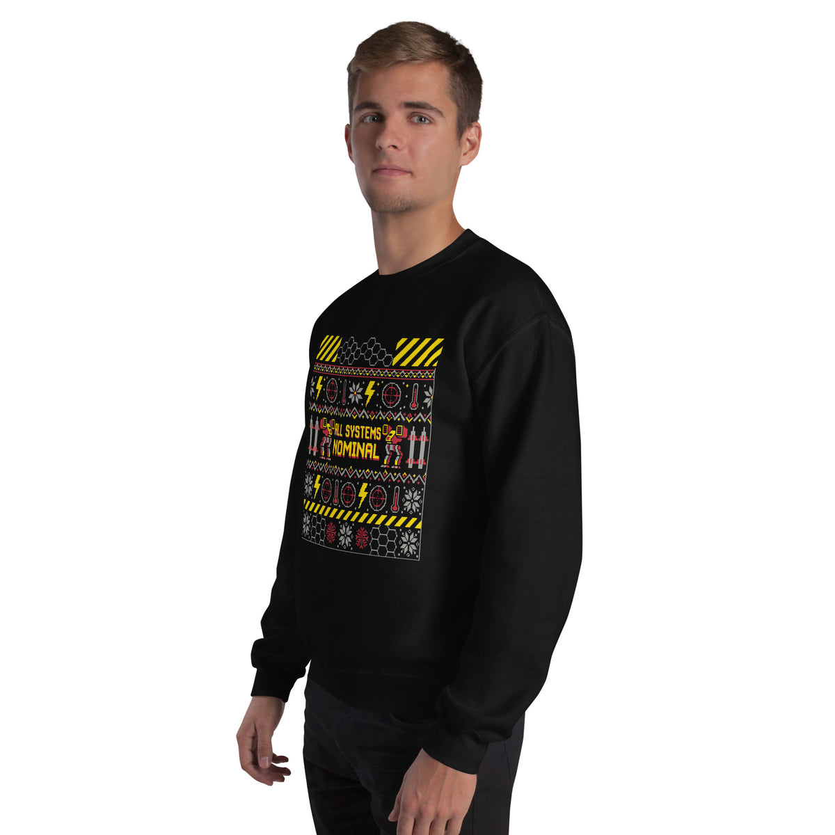 "All Systems Nominal" Ugly Sweater Graphic Crewneck Sweatshirt