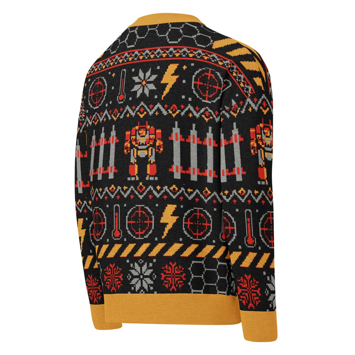 Mech Command Holiday Armor: "All Systems Nominal" Jacquard Knit Sweater
