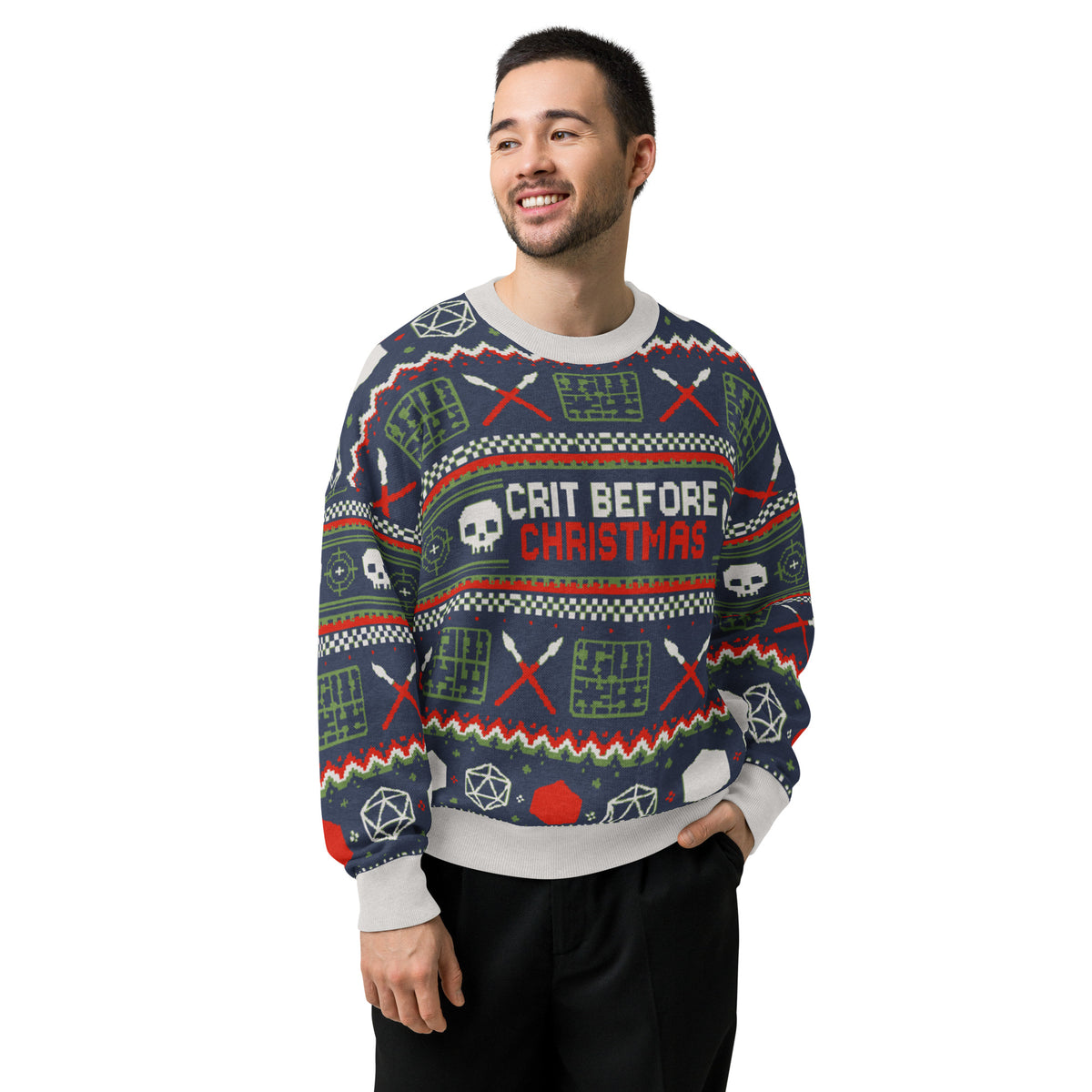 "Crit Before Christmas" Custom Jacquard Knit Holiday Sweater